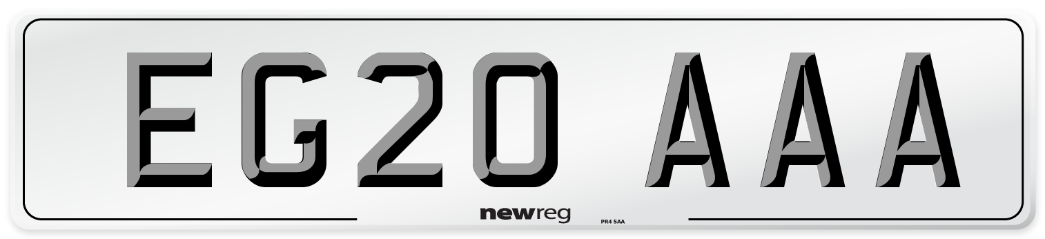 EG20 AAA Number Plate from New Reg